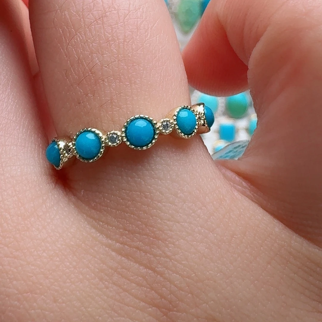 绿松石未镶嵌戒指