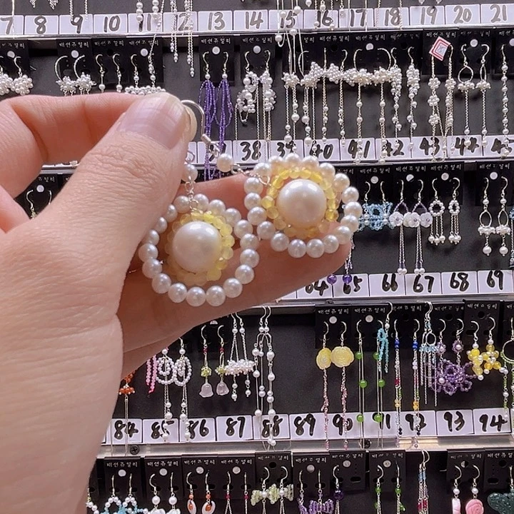 ****⁹淡水珍珠银S925镶嵌耳饰