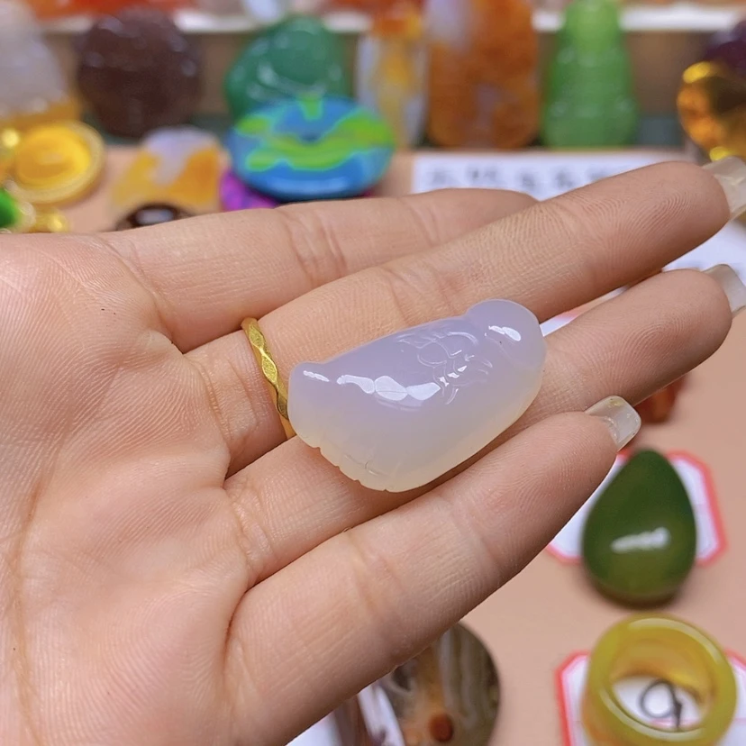 【闪购商品】玛瑙/玉髓玉牌未镶嵌火*