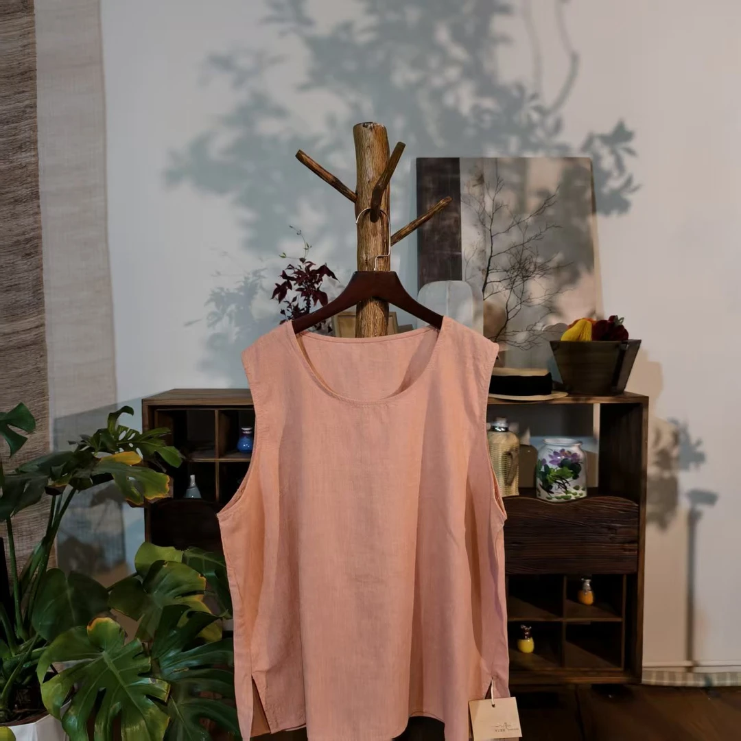 【大梅子推荐】短款 设计款亚麻背心GMCX14A