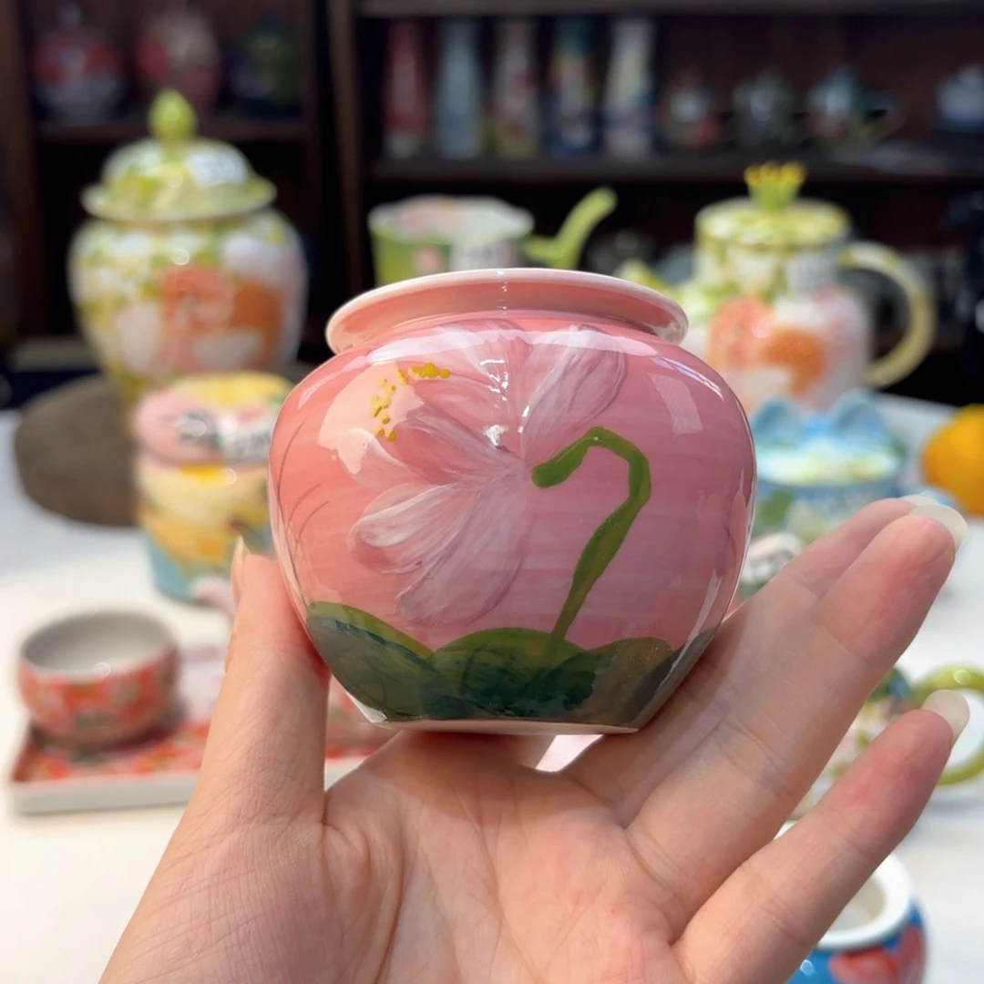 景德镇手绘高温釉下彩陶瓷茶具