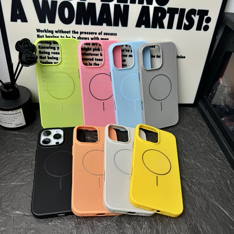 适用苹果iphone16华为mate70/60小米15/14手机壳散热细圈情侣超薄