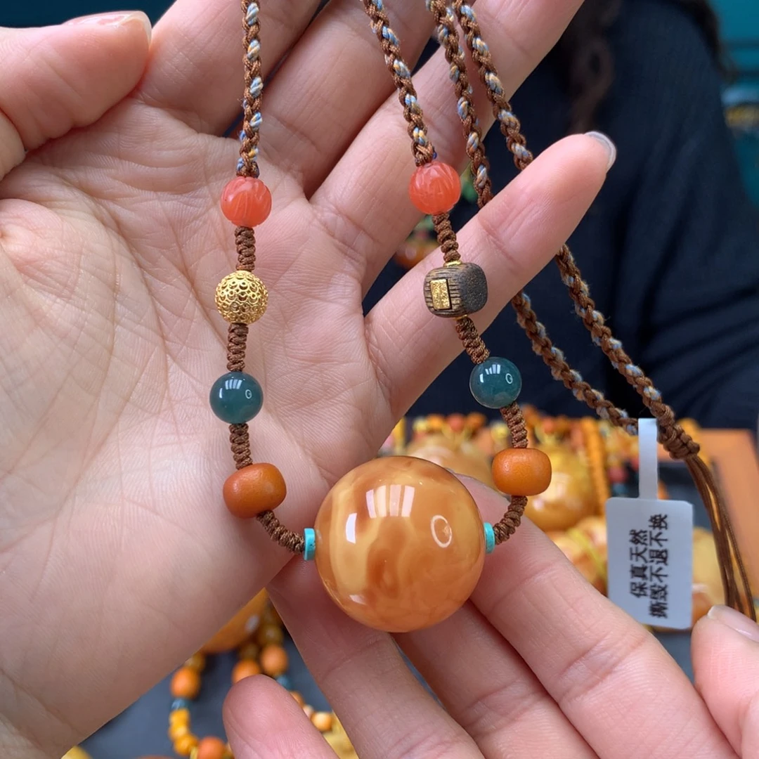 蜜蜡未镶嵌颈饰天然