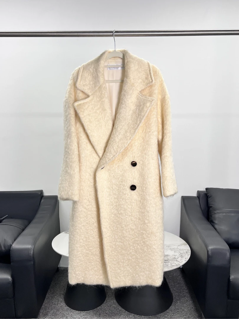 99新 DIOR/迪奥 san0630/纯色长款大衣/尺码36