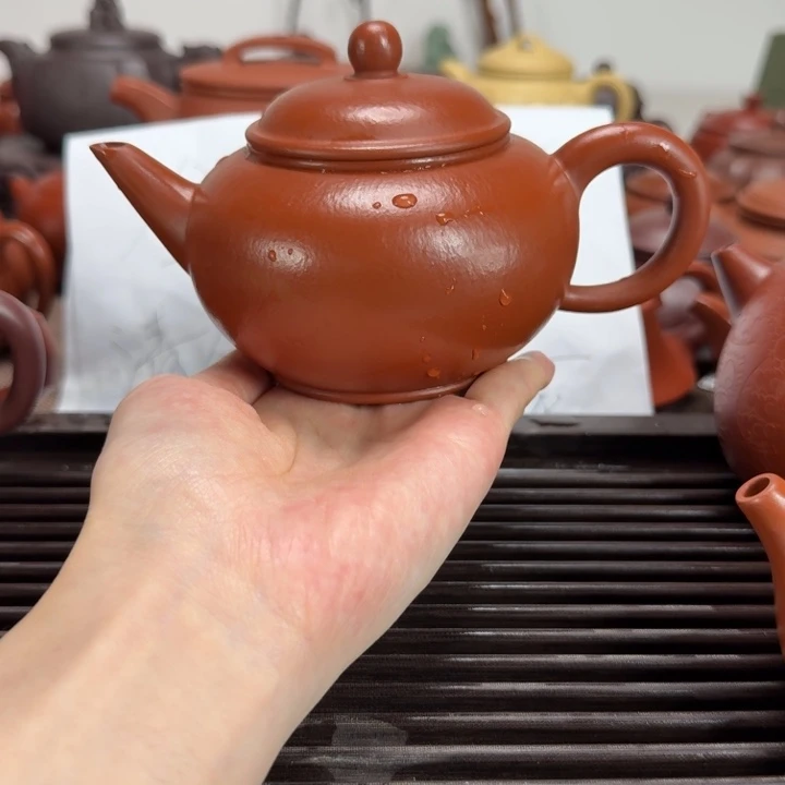 茶壶紫砂水平朱泥全手300毫升