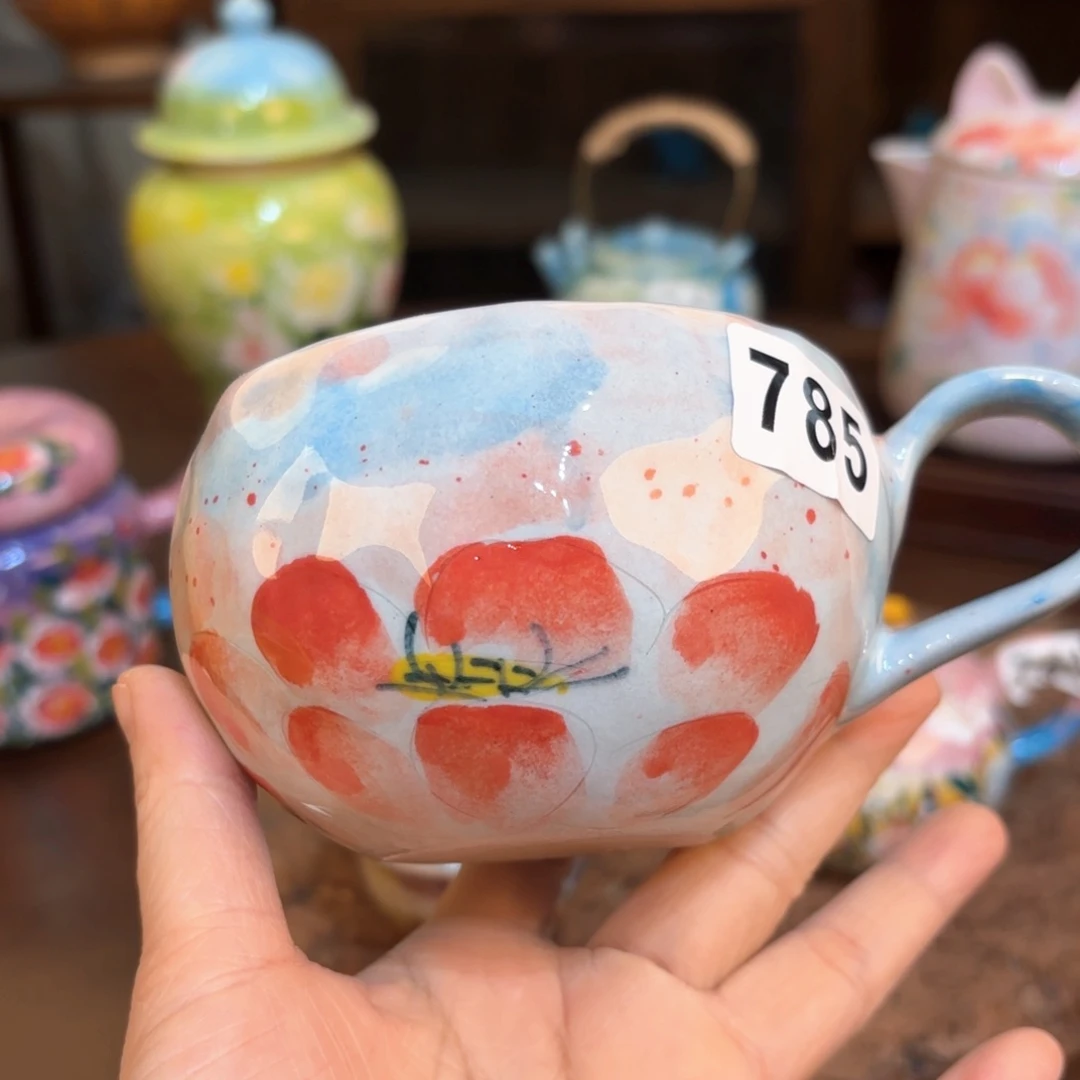 景德镇手绘高温釉下彩陶瓷茶具