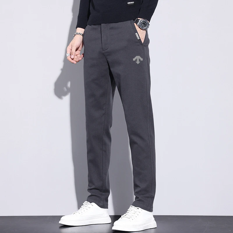 奥特莱斯撤柜丨迪桑家秋冬季商务休闲时尚男士薄款直筒长裤休闲裤