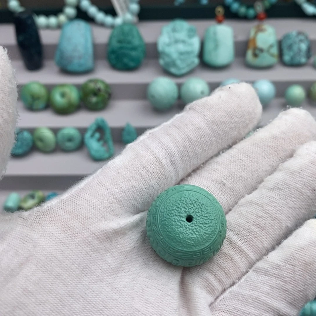 未镶嵌绿松石回纹墩子