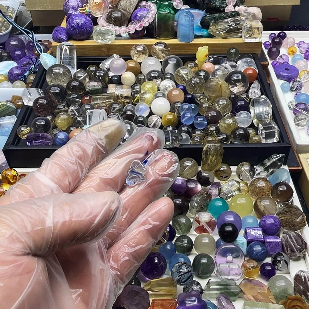 查罗石珠子合金白***。