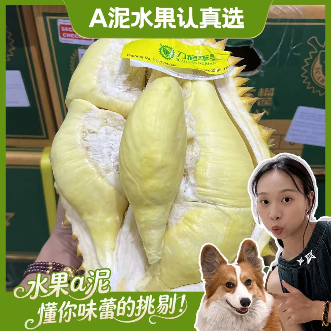 【A果】泰国树上熟空运“刀疤李”金枕榴莲保4房【坏果包赔+顺丰包邮】