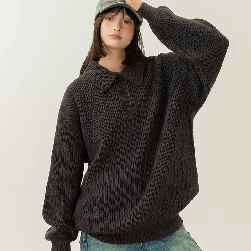 【青苍】花老爷POLO领毛衣XQ2081