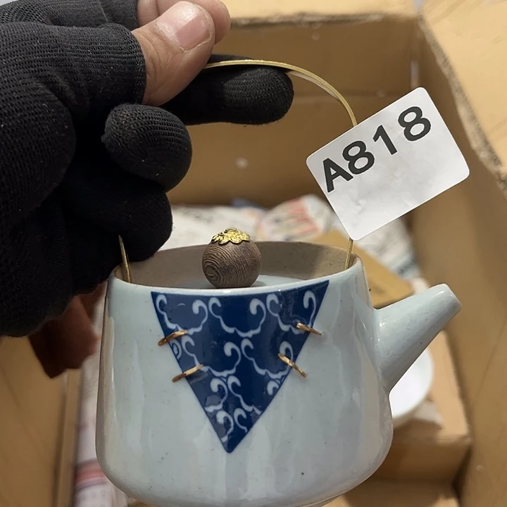 瓷片茶摆件工艺品摆件666