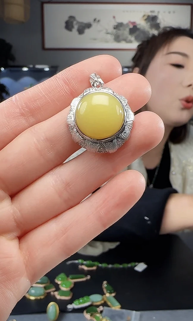 和田玉吊坠s925不含链