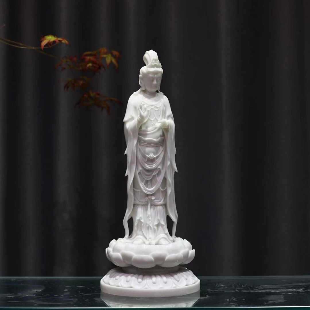 汉白玉观音（站大）礼佛装饰用品