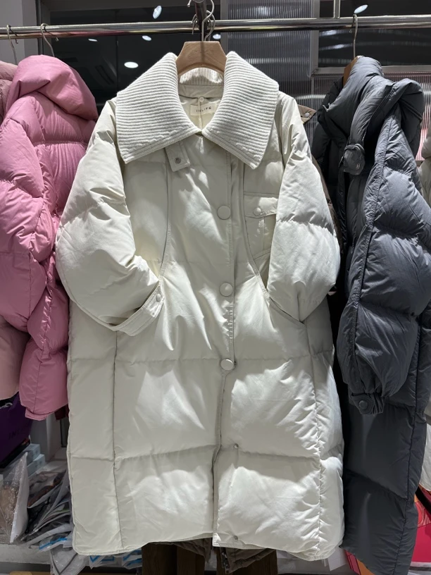 INLIFE 中长款海军领羽绒服9630