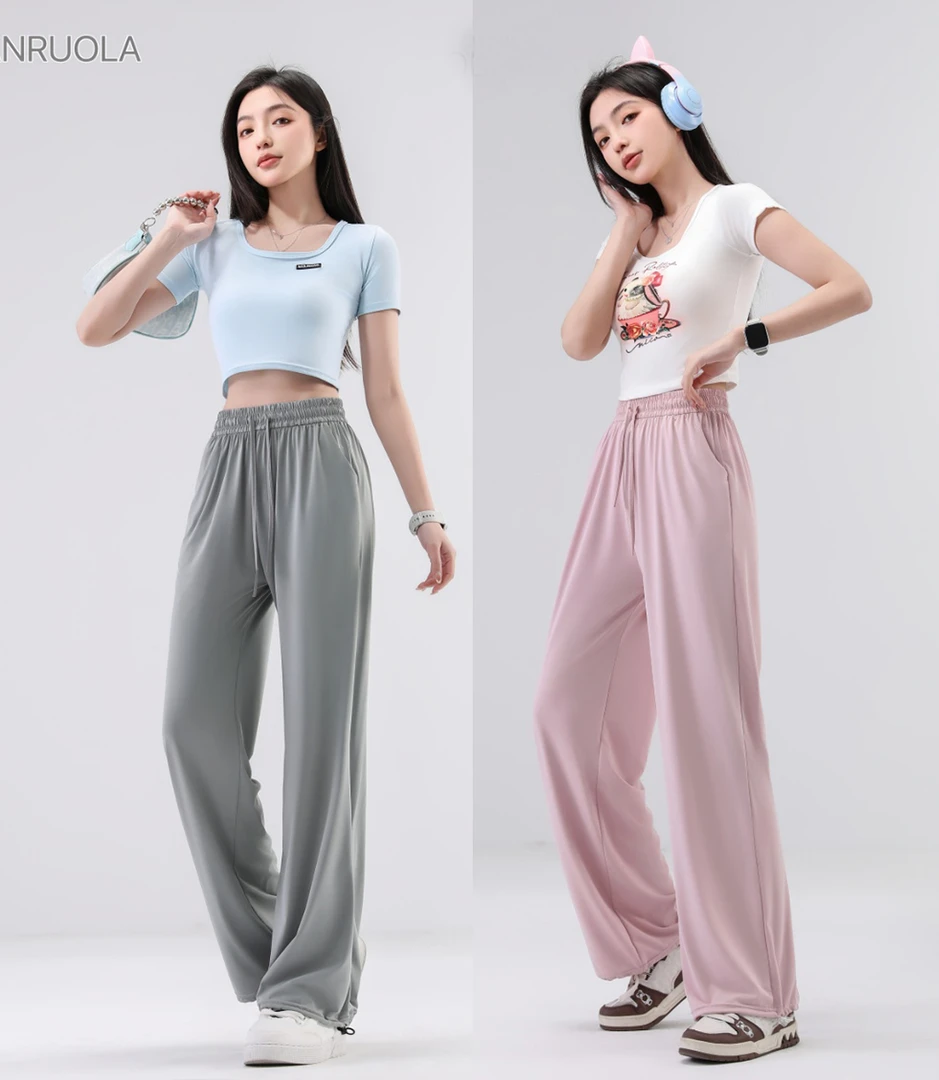 [玩命亏请] 口袋款夏季爆款防晒冰丝裤阔腿裤