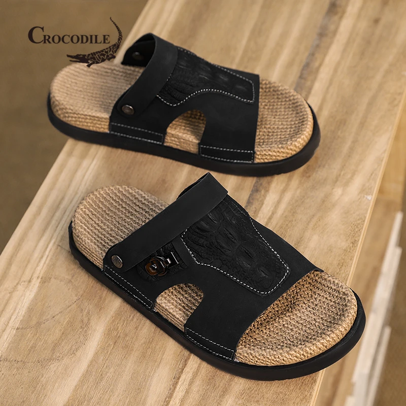 鳄鱼恤拖鞋男夏季外穿软底休闲潮流凉鞋男士两用沙滩涉水户外凉拖