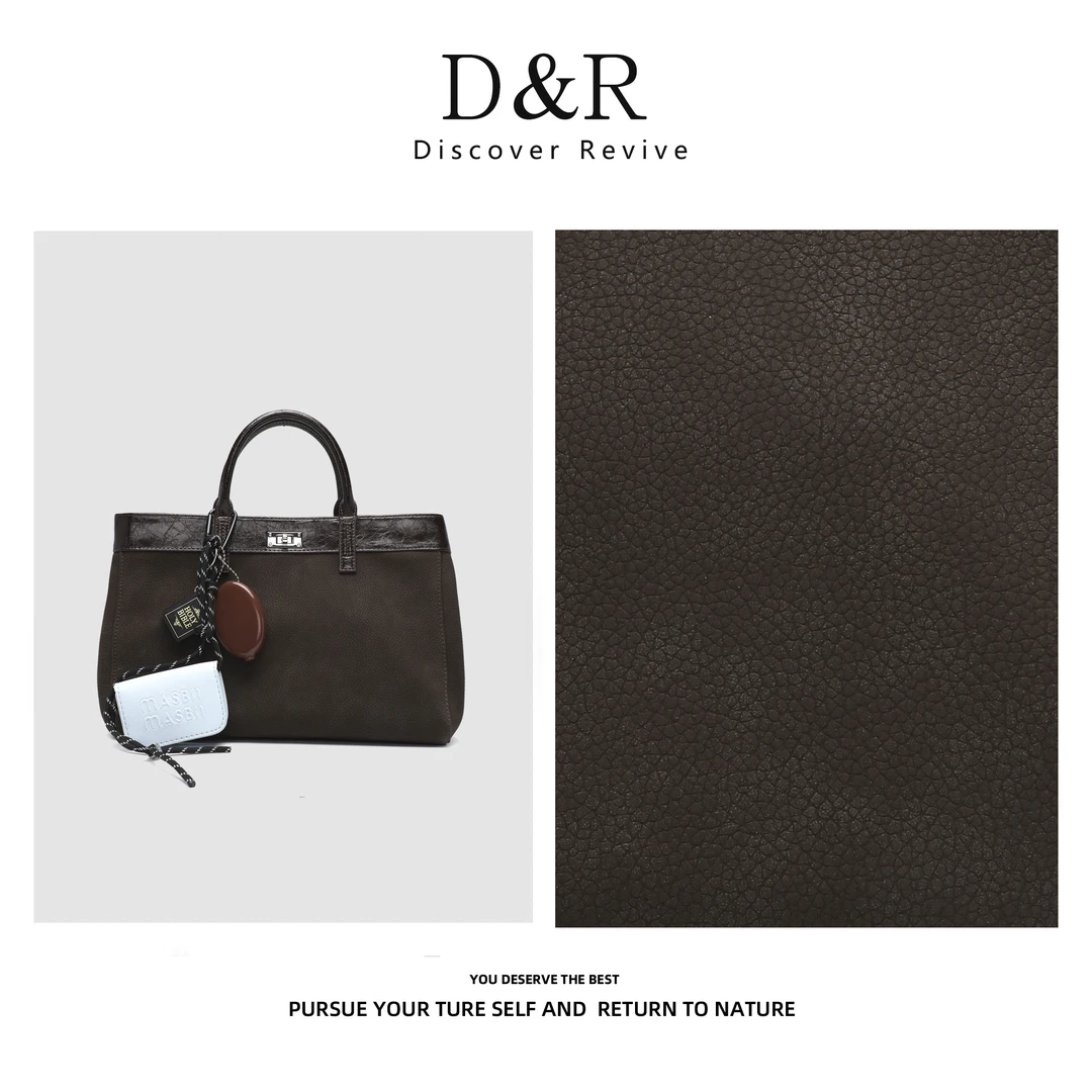 Discover Revive 秋冬新款时尚雅丹百搭单肩手提包包E350-咖