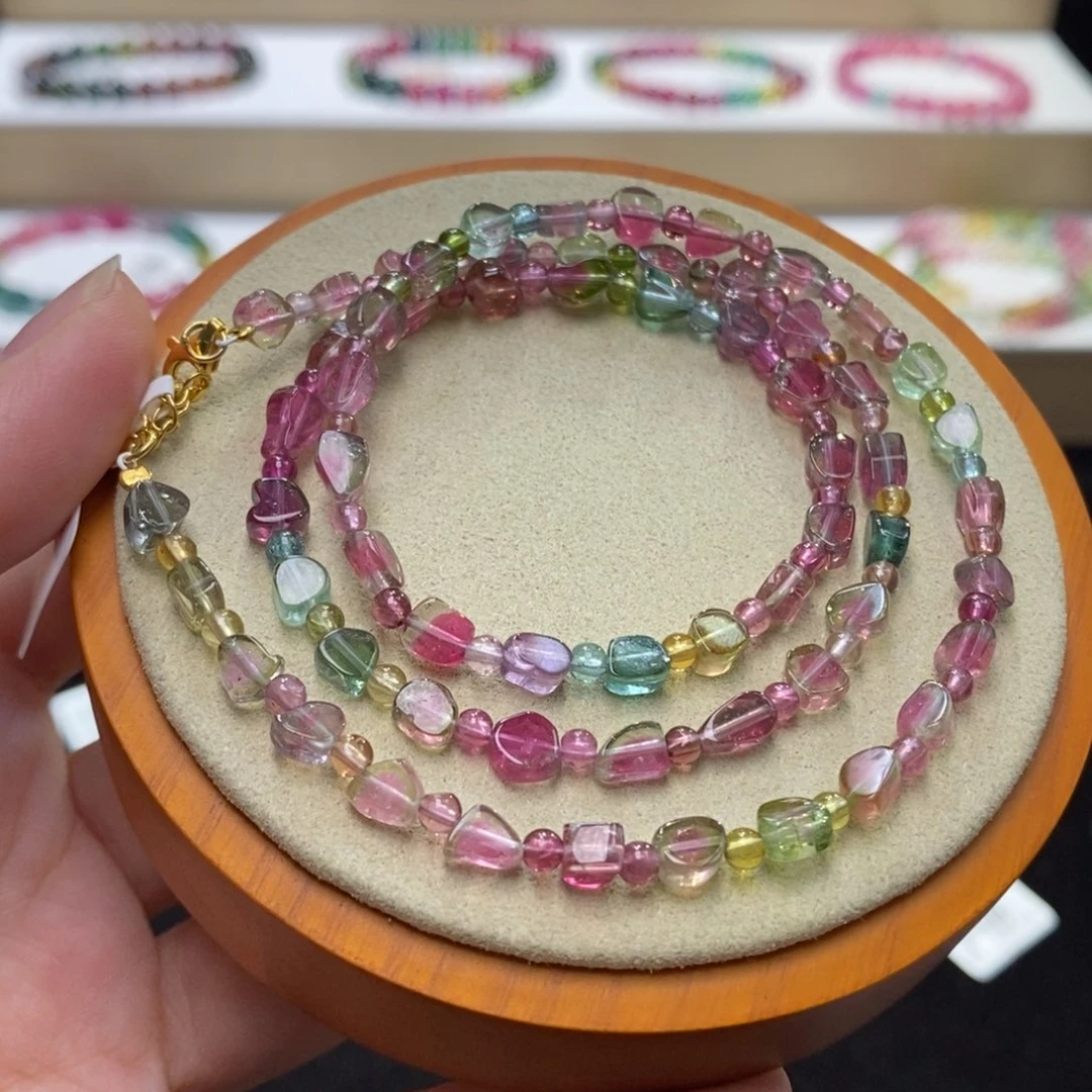 【闪购商品】碧玺手串未镶嵌好***?两天看货期