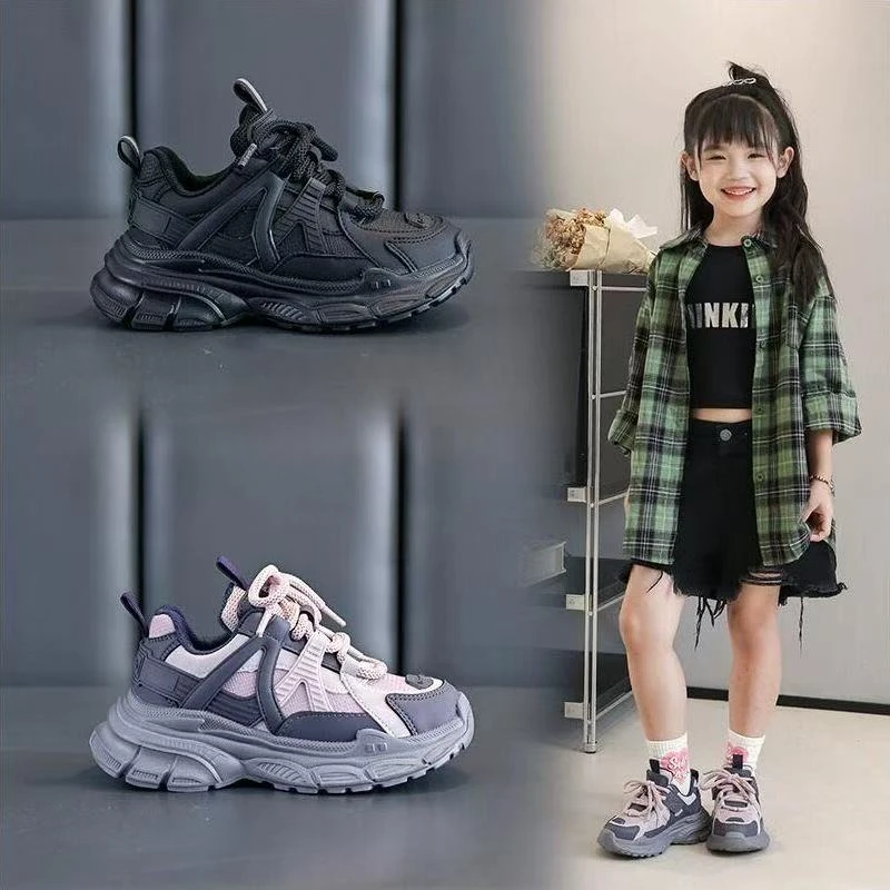 儿童运动鞋女童鞋子2025秋季新款女童老爹鞋中大童软底跑步鞋
