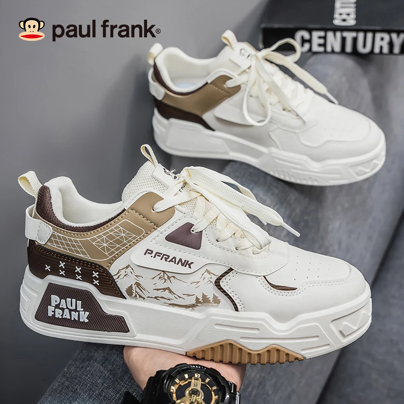 大嘴猴秋季新款男鞋休闲防滑百搭厚底增高潮鞋运动学生时尚板鞋