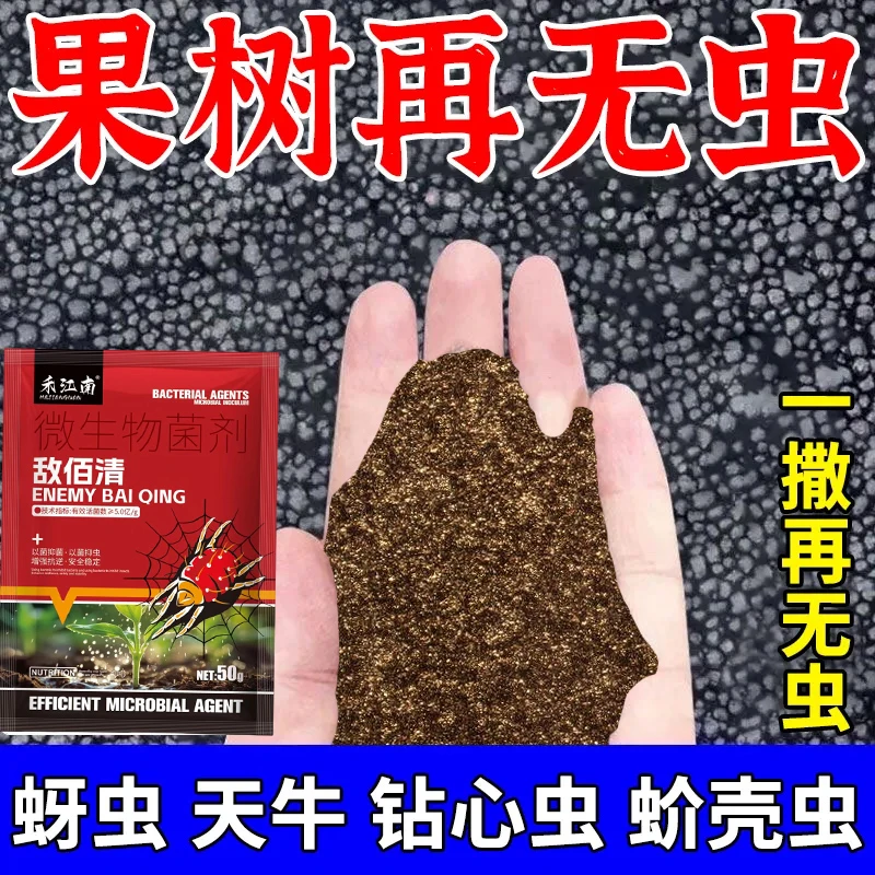 树木花木果树防虫树干蛀虫钻心虫天牛白蚁蝼蛄除虫微生物菌剂