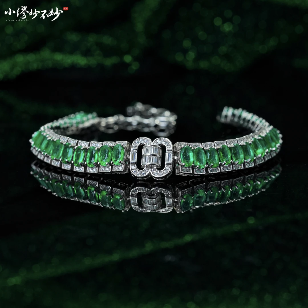 【缪老师严选】SJ2689 VVD 微微油  祖母绿手链
