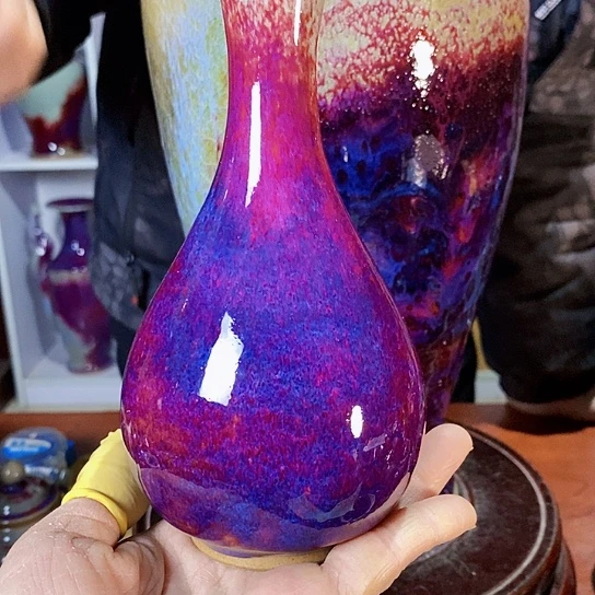 摆件尚峰钧窑作品丹瓶