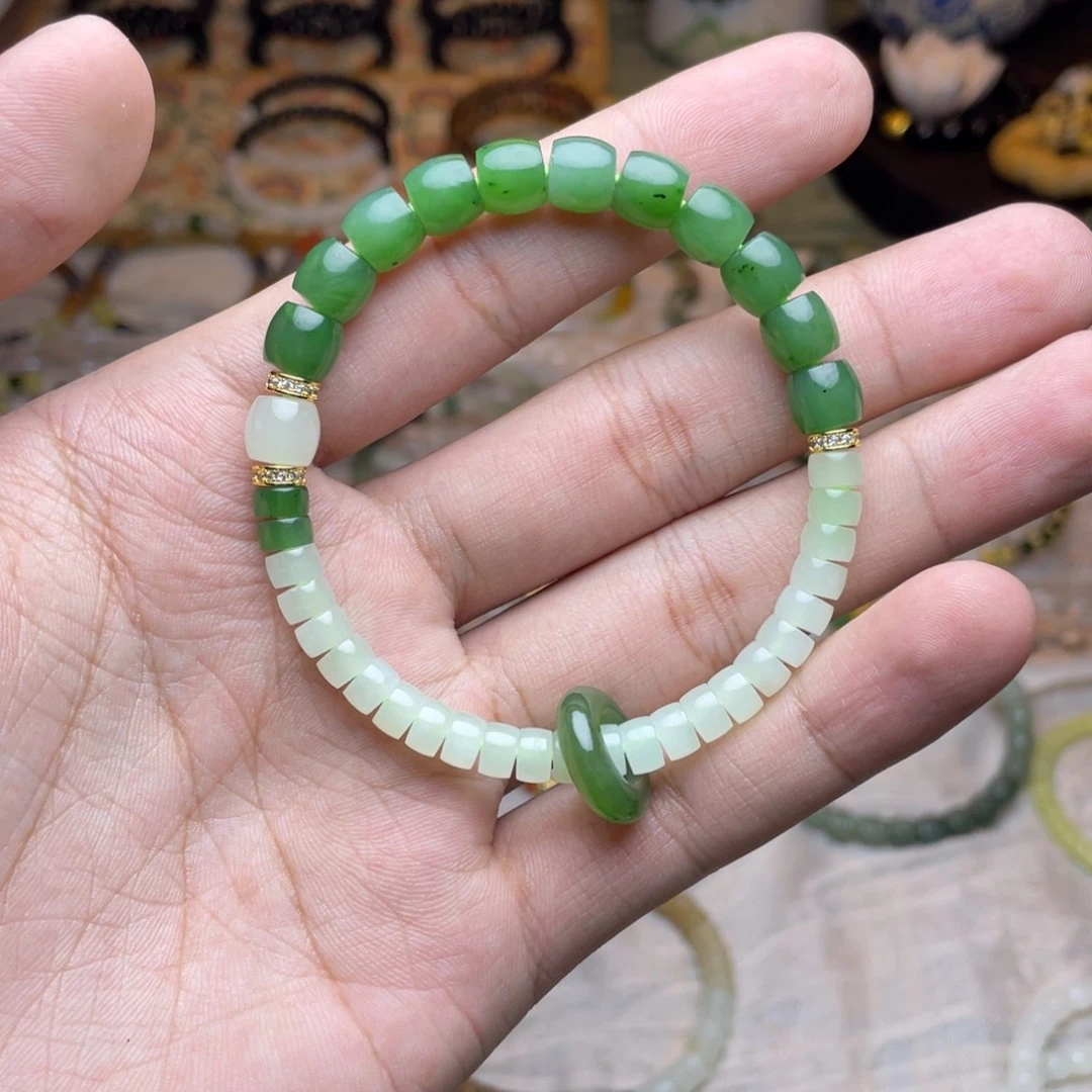 和田玉未镶嵌手链