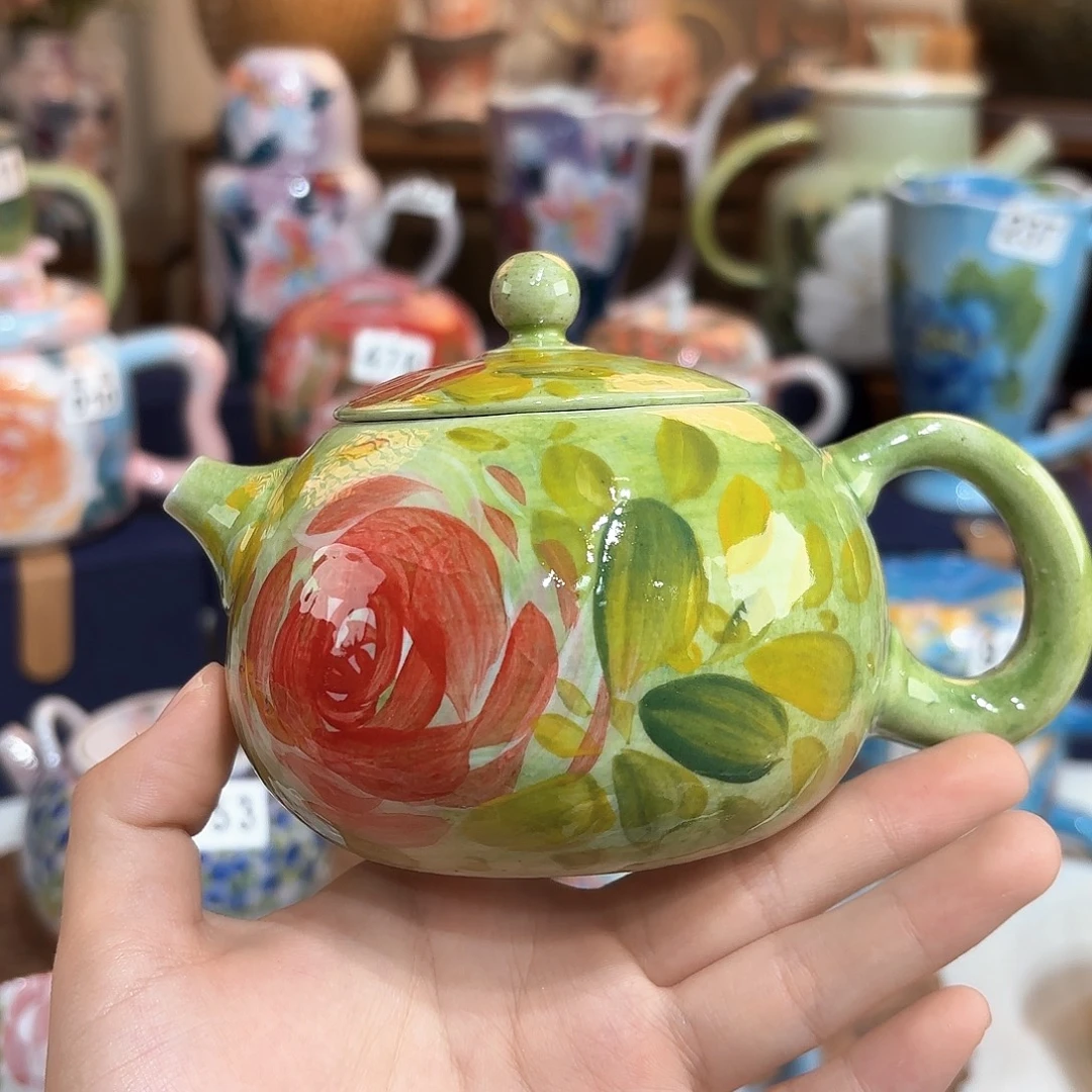 景德镇手绘高温釉下彩陶瓷茶具