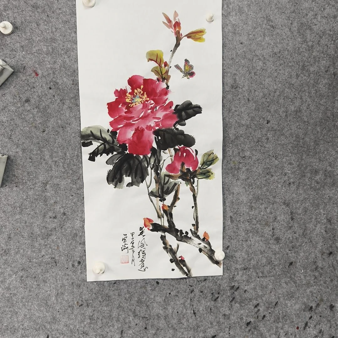 国画老***俗花开富贵险中求