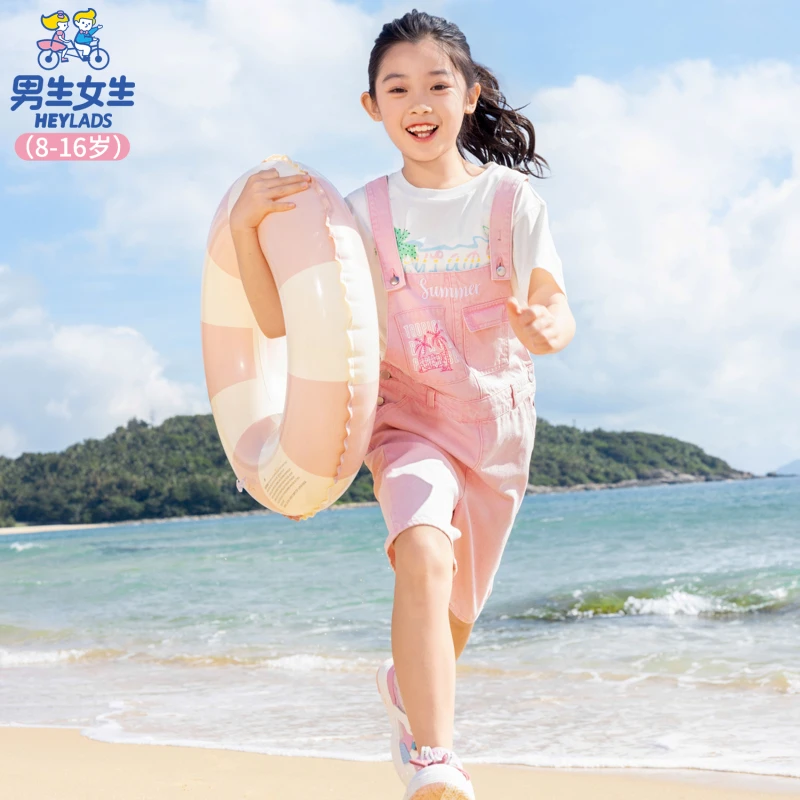 男生女生女大童活力夏日背带裤NPBAJ24515B儿童休闲