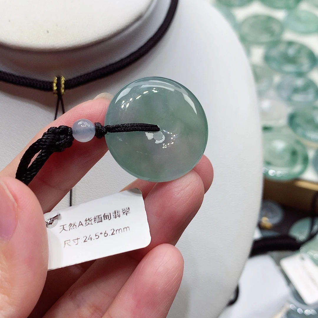 颈饰未镶嵌翡翠编号41，24.5/6.2