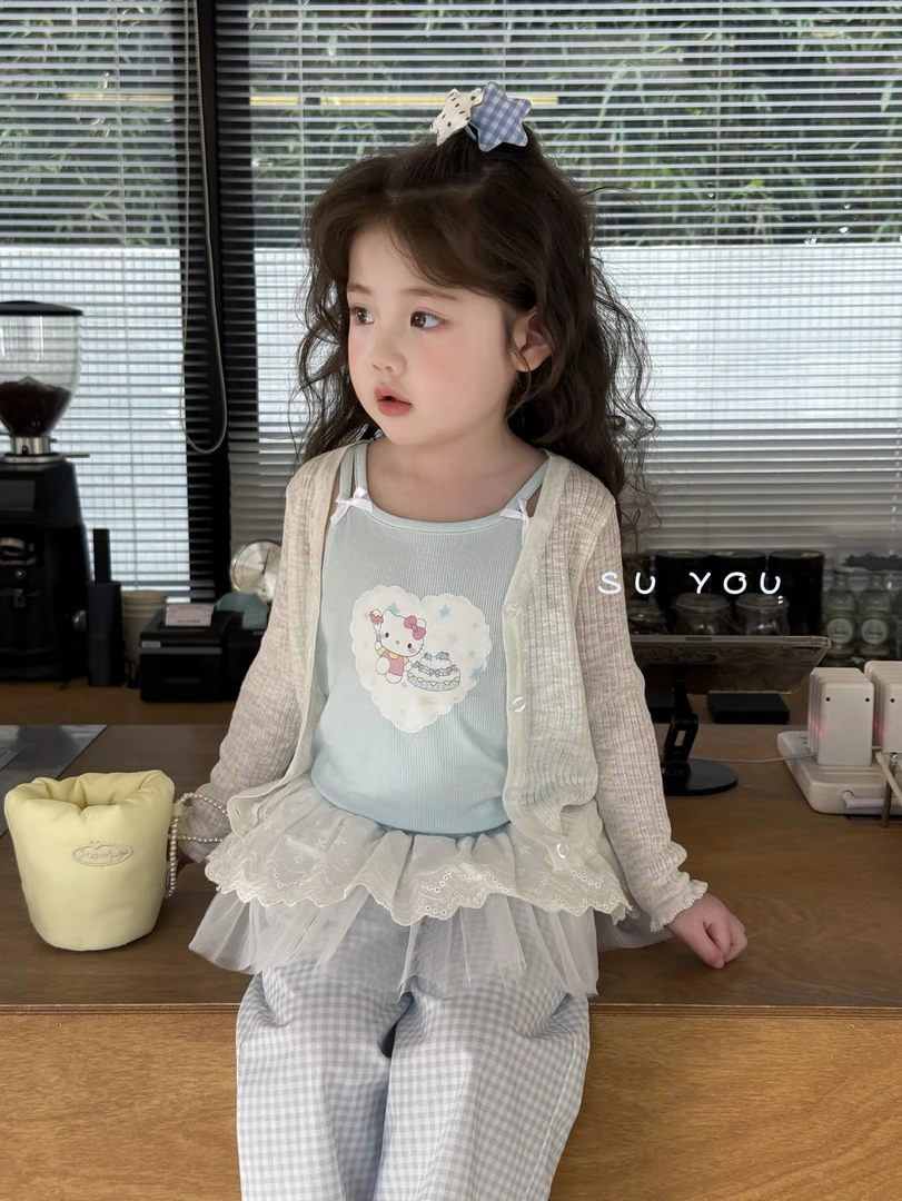 Suyou2025夏～kitty吊带662077针织防晒衫662175花边裤662134（汉服