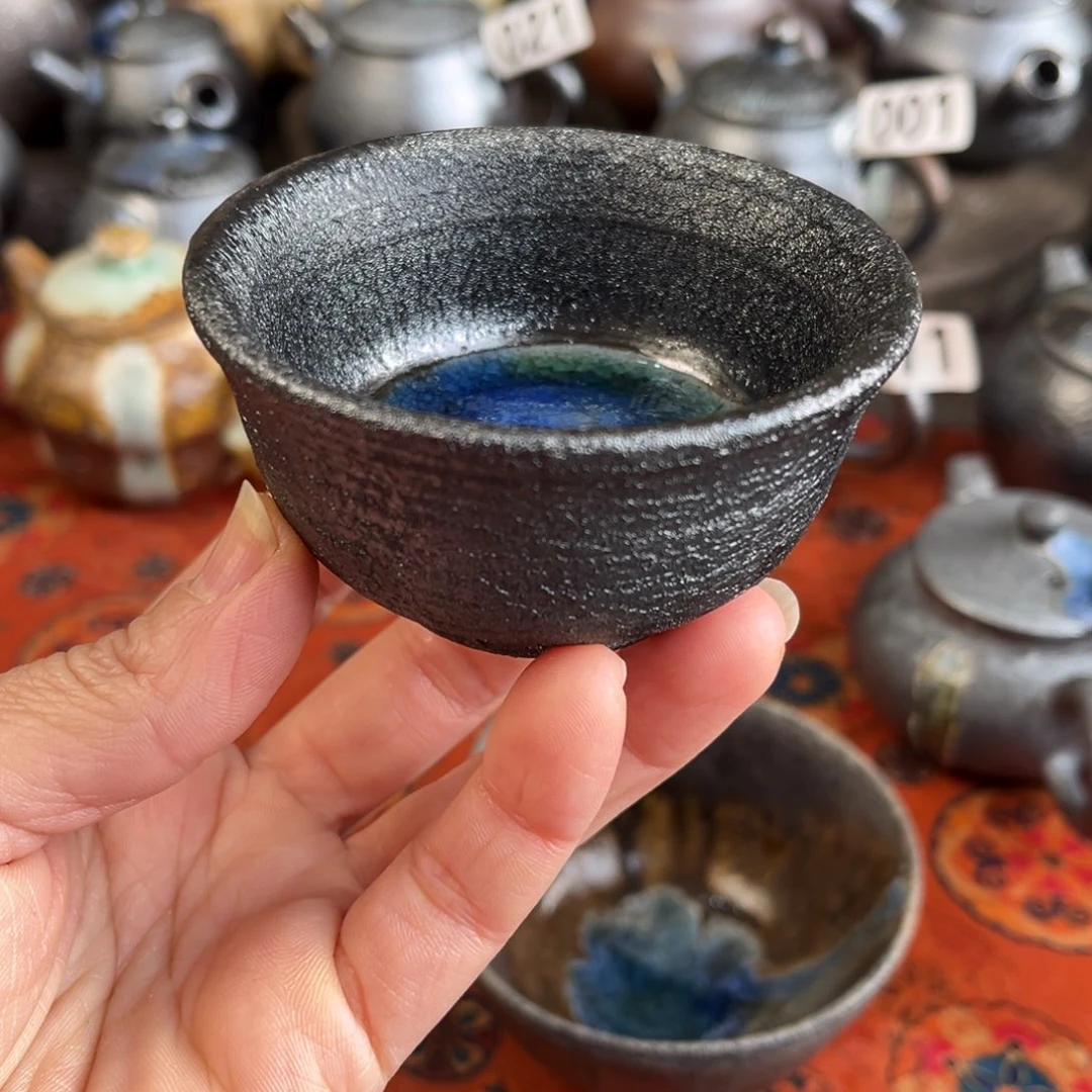 A***鱼柴烧茶器主人杯杯柴烧