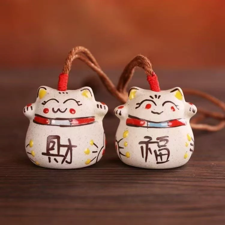 招财猫挂件汽车饰品车载后视镜吊坠客厅风铃挂饰车内女创意礼品