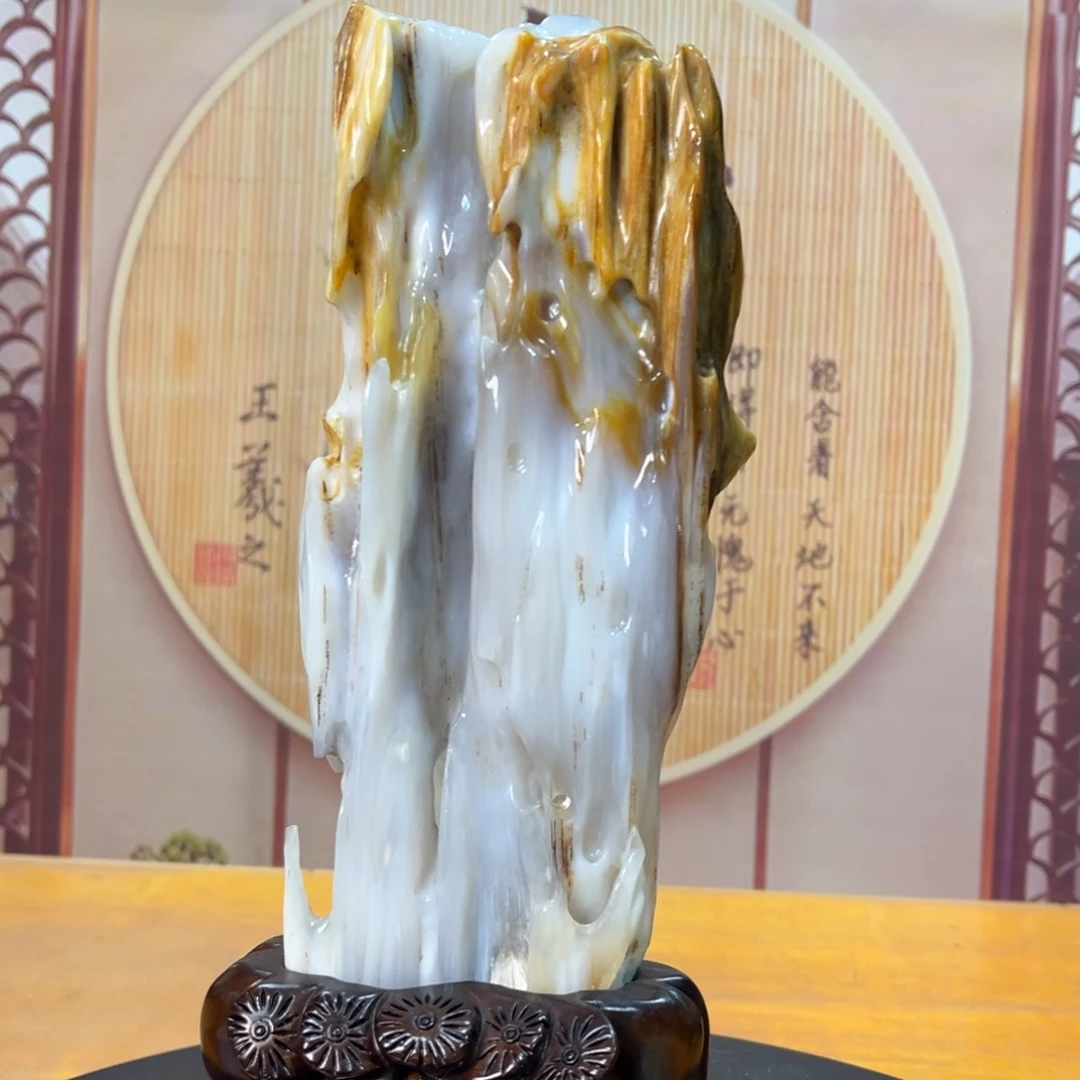 硅化玉（树化玉）未镶嵌摆件