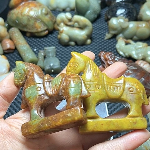白玉菩提吊坠小*乐摆件