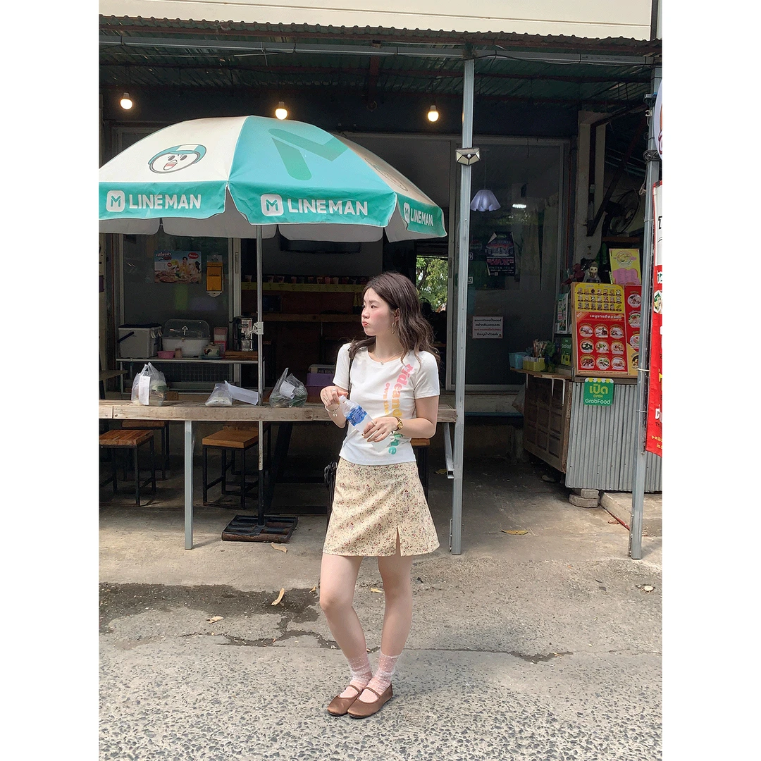 火火火【花境游记】韩系温柔气质碎花半身裙短裙B31833HH52