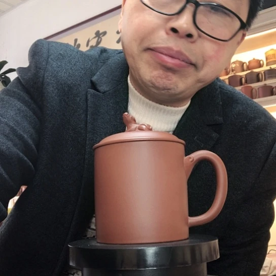 清水泥茶杯牛气冲天容量420