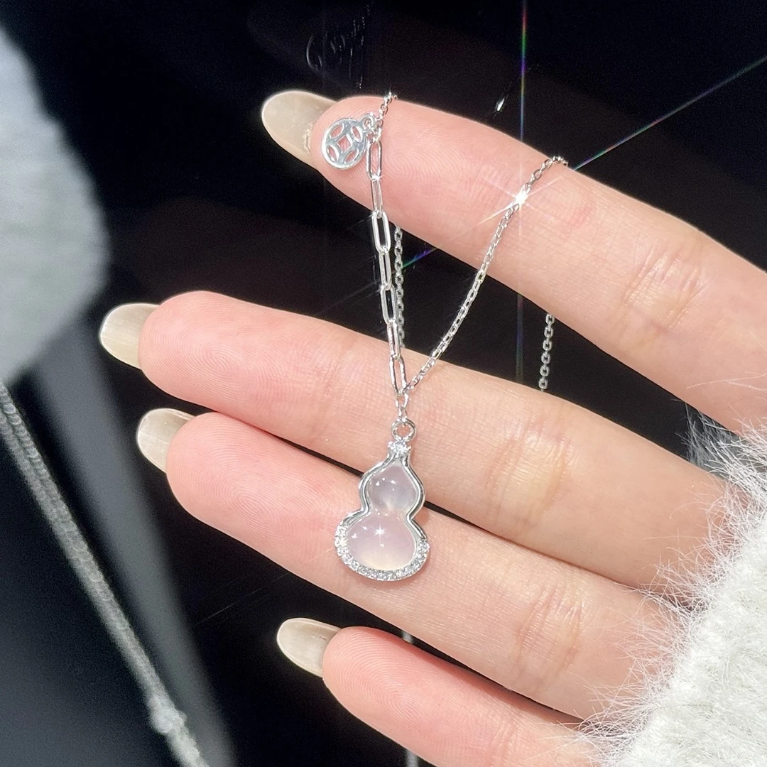 钛钢项链 PANLANE锁骨链金钱白色葫芦项链项链女款2025年新款爆款