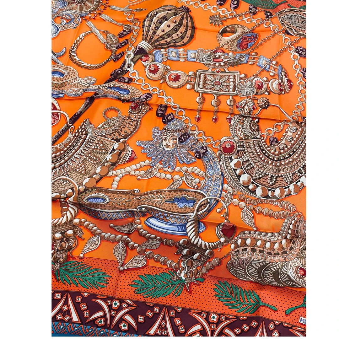 未使用 Hermes/爱马仕 双双臻选/aa00335/丝巾芝诺比娅珠宝和权杖