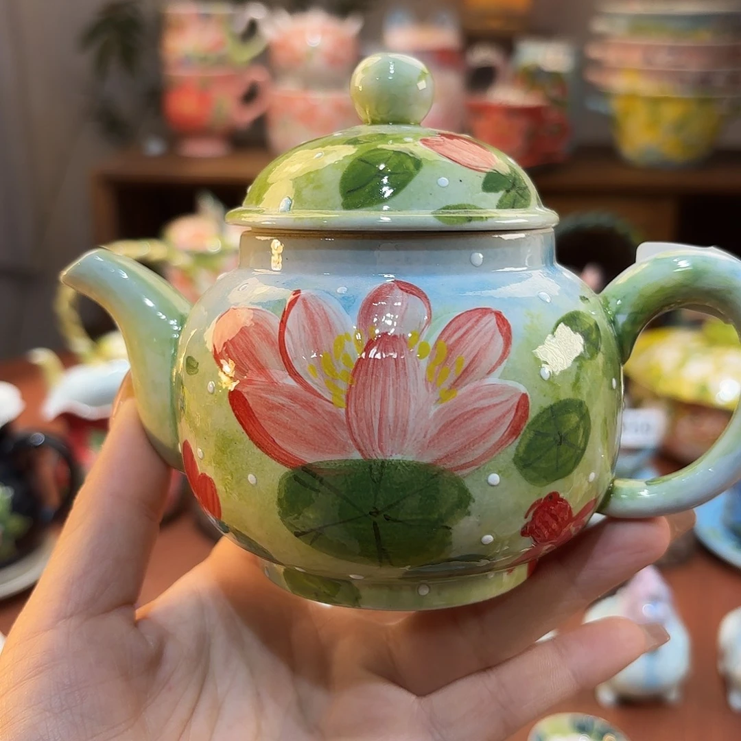 景德镇手绘高温釉下彩陶瓷茶具