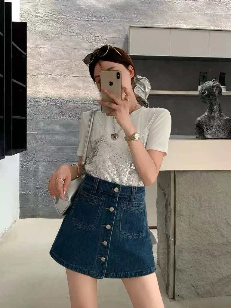 韩版复古百搭牛仔短裤2090 2090-1 2090-2