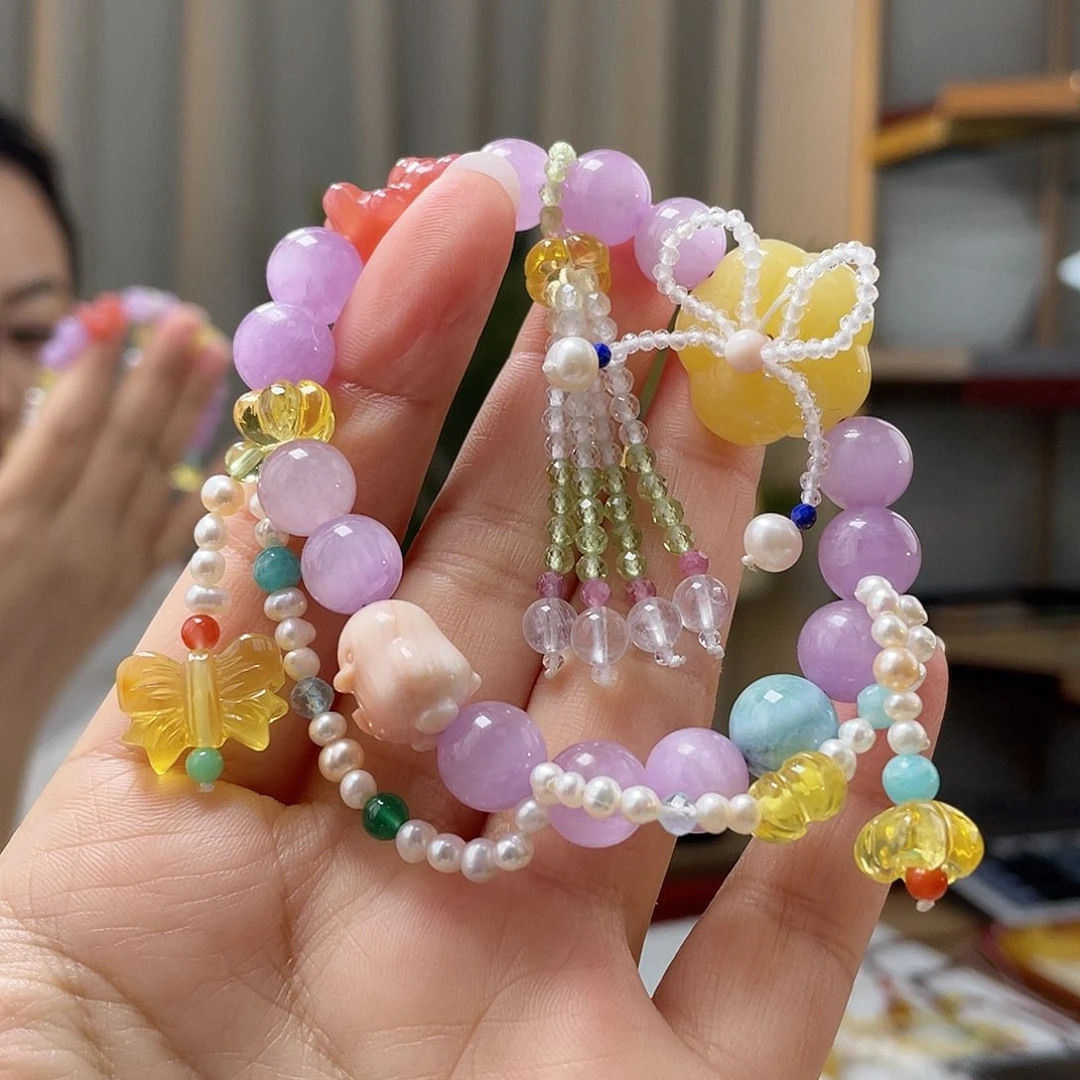 琥珀裸石未镶嵌蜜蜡手串