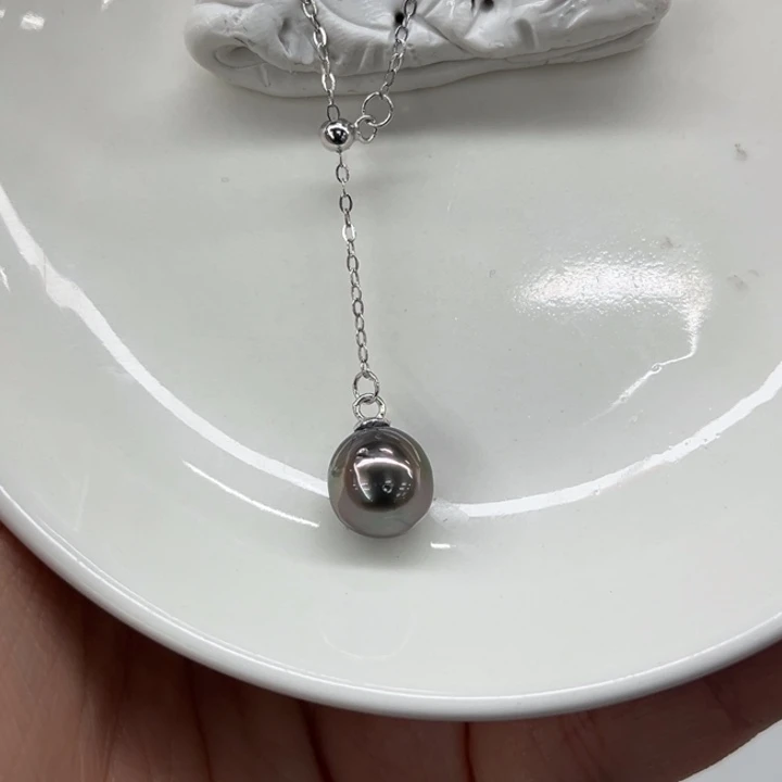 吊坠(赠链)银S925镶嵌海水珍珠8-9mm