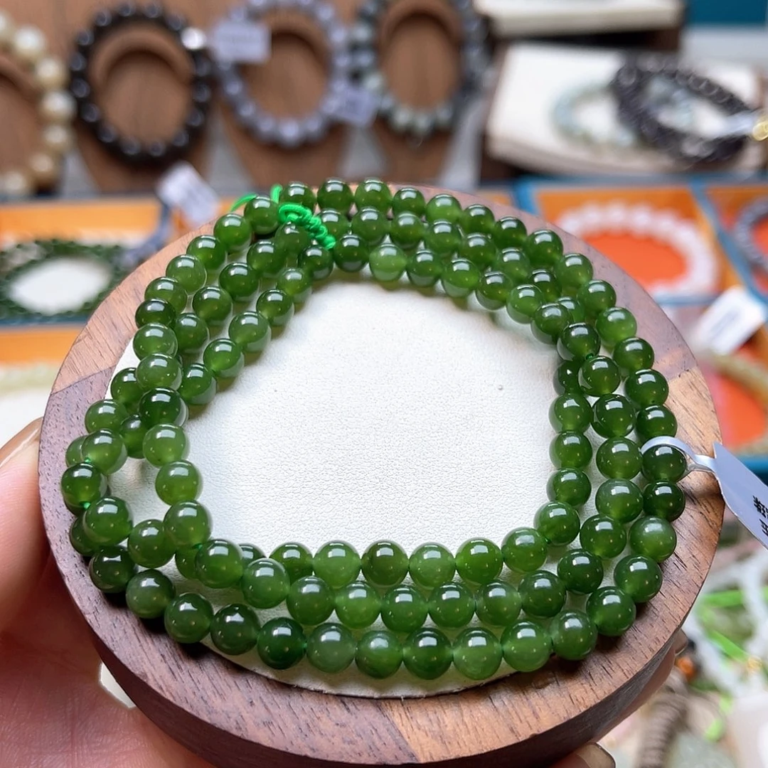 和田玉未镶嵌手串A31卡6