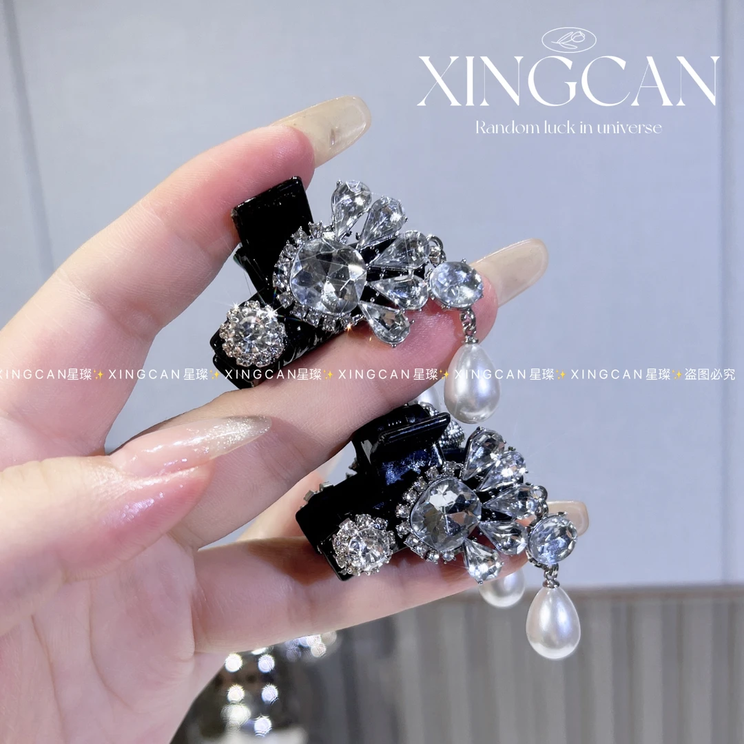 高级感女少女风抓夹千金风边夹法式发夹气质精致小抓夹时尚
