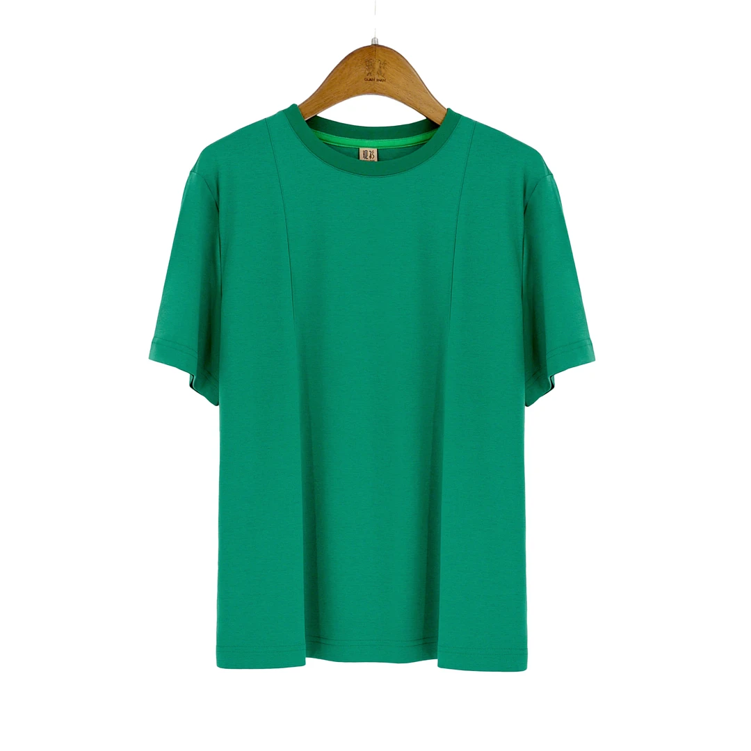 双排线T恤-宽松款