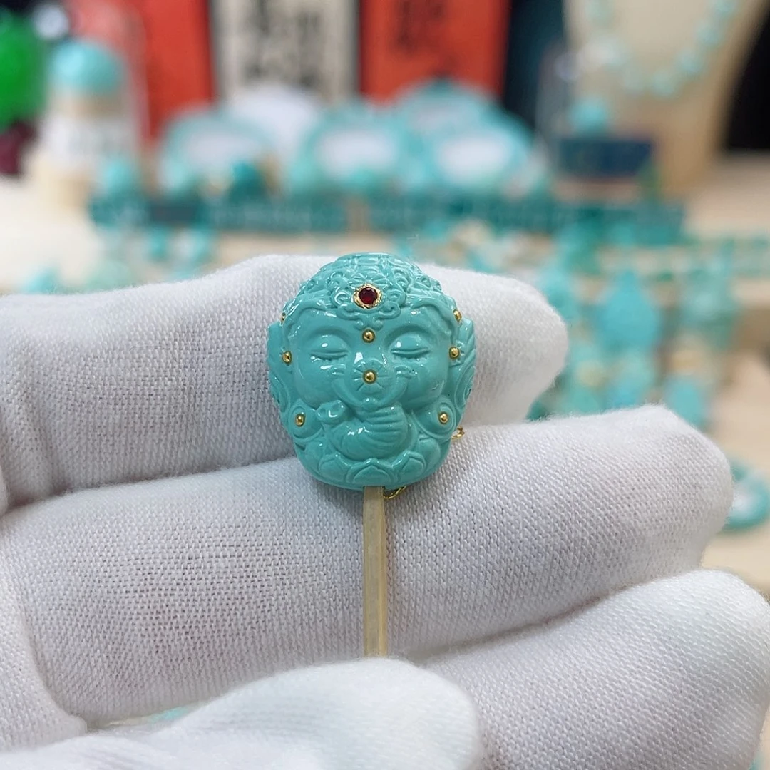 绿松石珠宝奇石未镶嵌